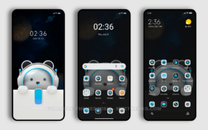 3D space bear MIUI Theme