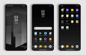 Geometric black v12 MIUI Theme