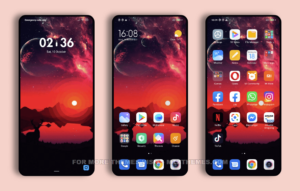 Minimal Sunset red v12 MIUI Theme