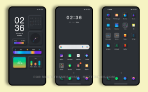 black gradient MIUI Theme