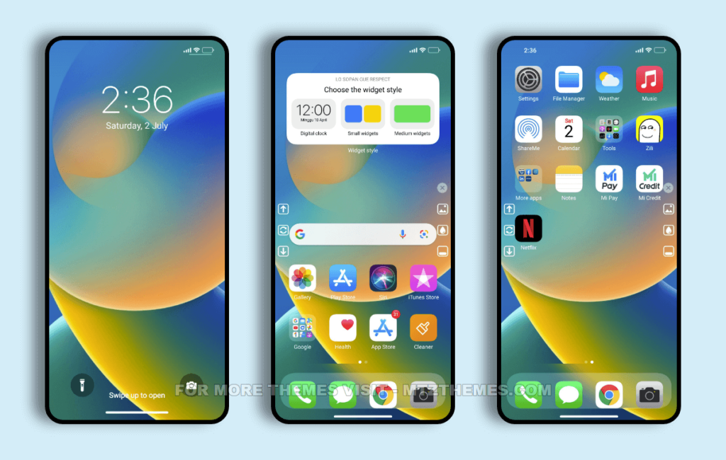 iOS 16 MIUI Theme with iOS Features for Xiaomi Redmi Phones - MTZ Themes
